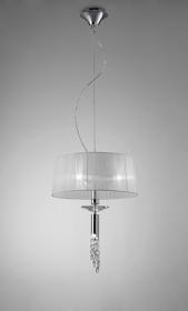 M3858  Tiffany Polished Chrome Pendant 3+1 Light